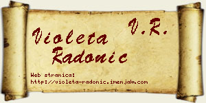 Violeta Radonić vizit kartica